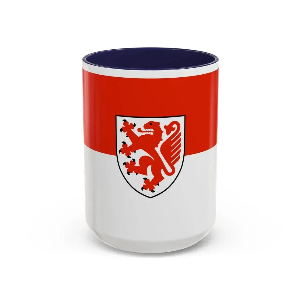 Flag of Braunschweig Germany - Accent Coffee Mug 15oz Navy - Go Mug Yourself