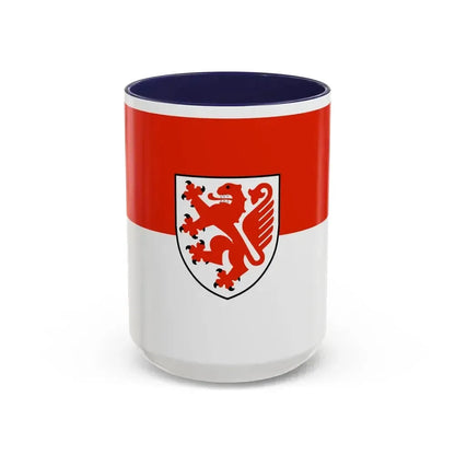 Flag of Braunschweig Germany - Accent Coffee Mug 15oz Navy - Go Mug Yourself