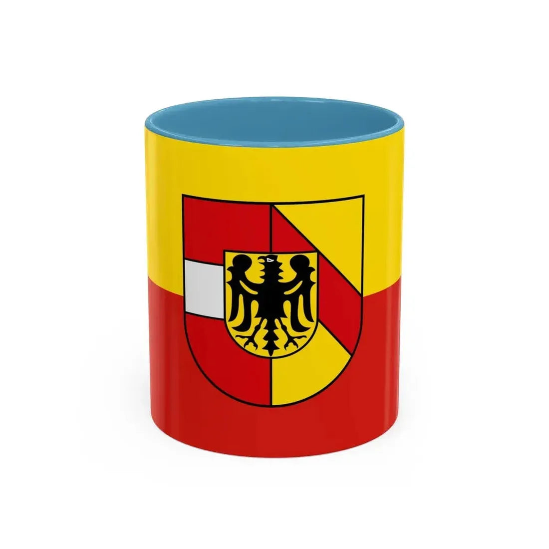 Flag of Breisgau Hochschwarzwald Germany - Accent Coffee Mug 11oz Light Blue - Go Mug Yourself