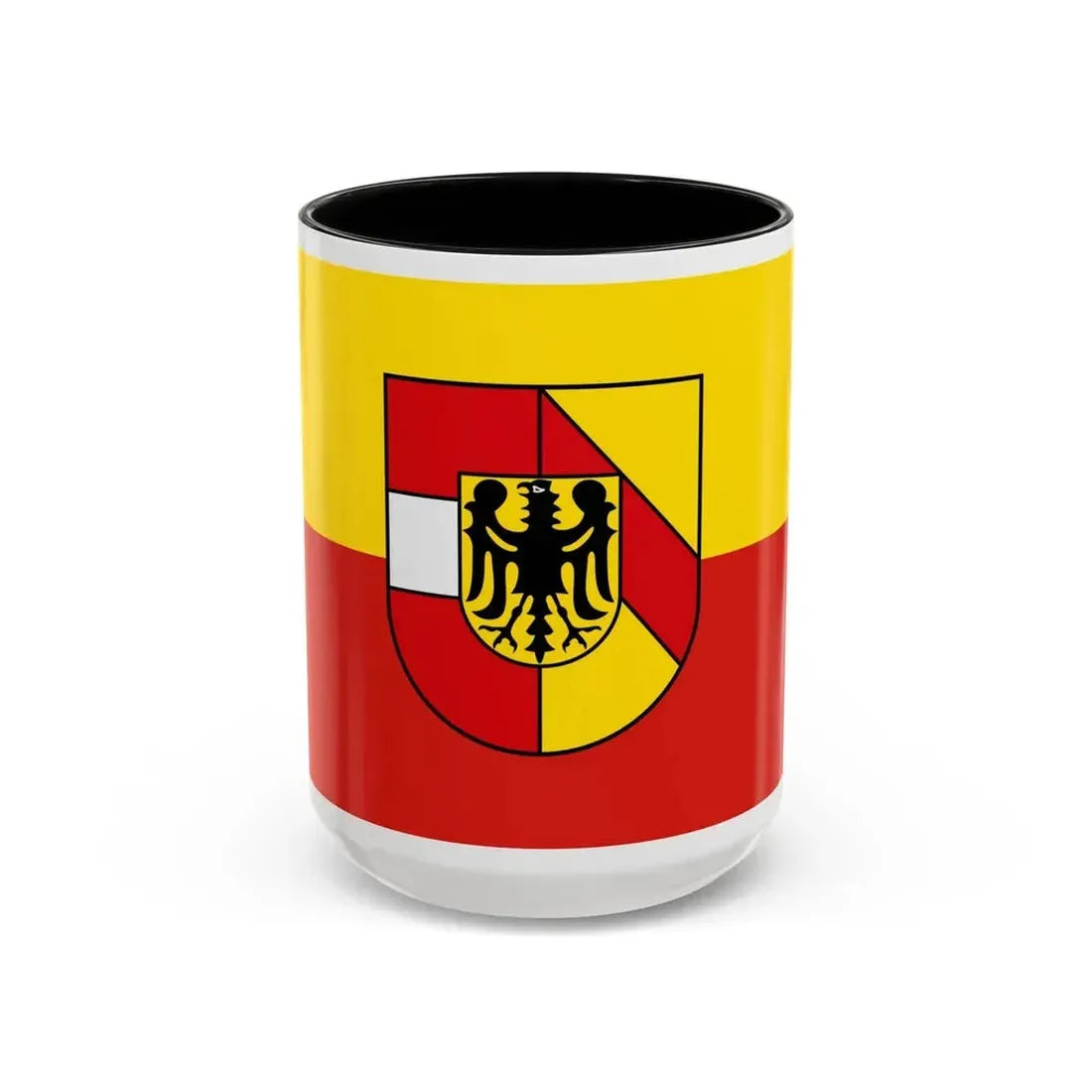 Flag of Breisgau Hochschwarzwald Germany - Accent Coffee Mug 15oz Black - Go Mug Yourself