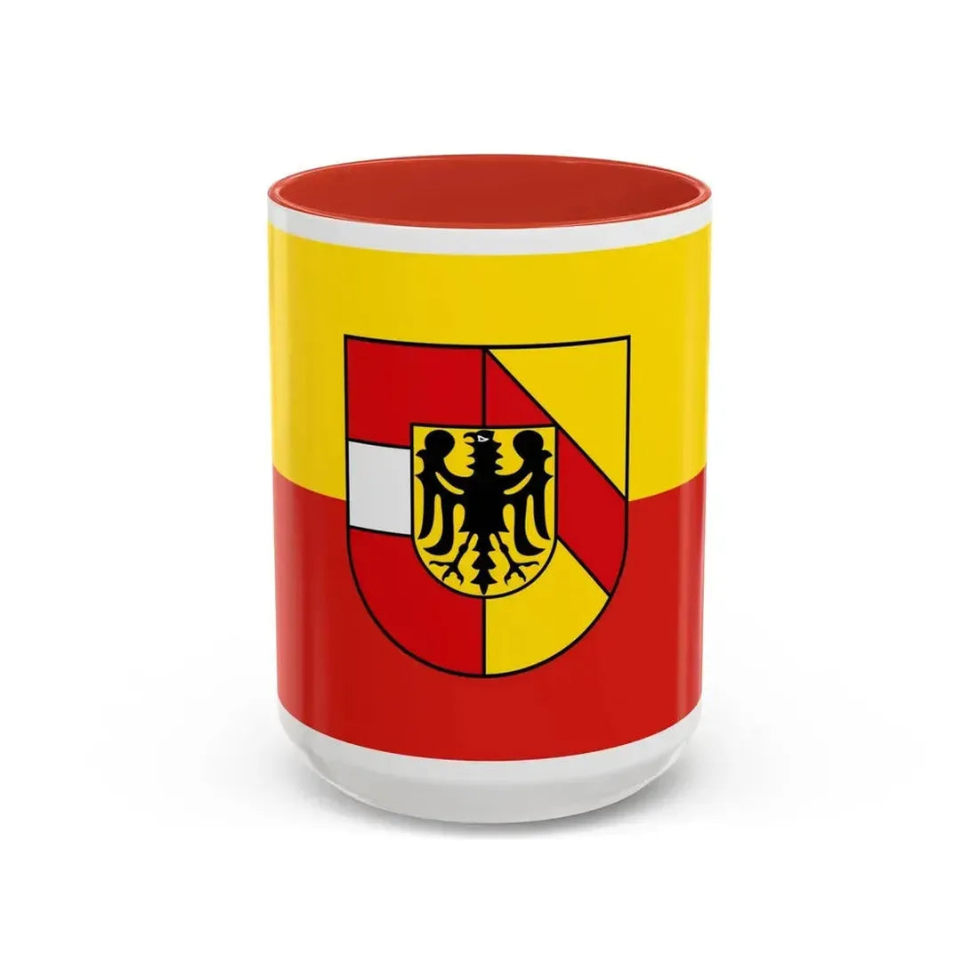 Flag of Breisgau Hochschwarzwald Germany - Accent Coffee Mug 15oz Red - Go Mug Yourself