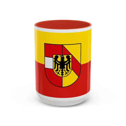Flag of Breisgau Hochschwarzwald Germany - Accent Coffee Mug 15oz Red - Go Mug Yourself