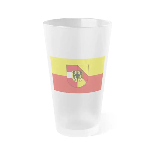 Flag of Breisgau Hochschwarzwald Germany - Frosted Pint Glass 16oz 16oz Frosted - Go Mug Yourself