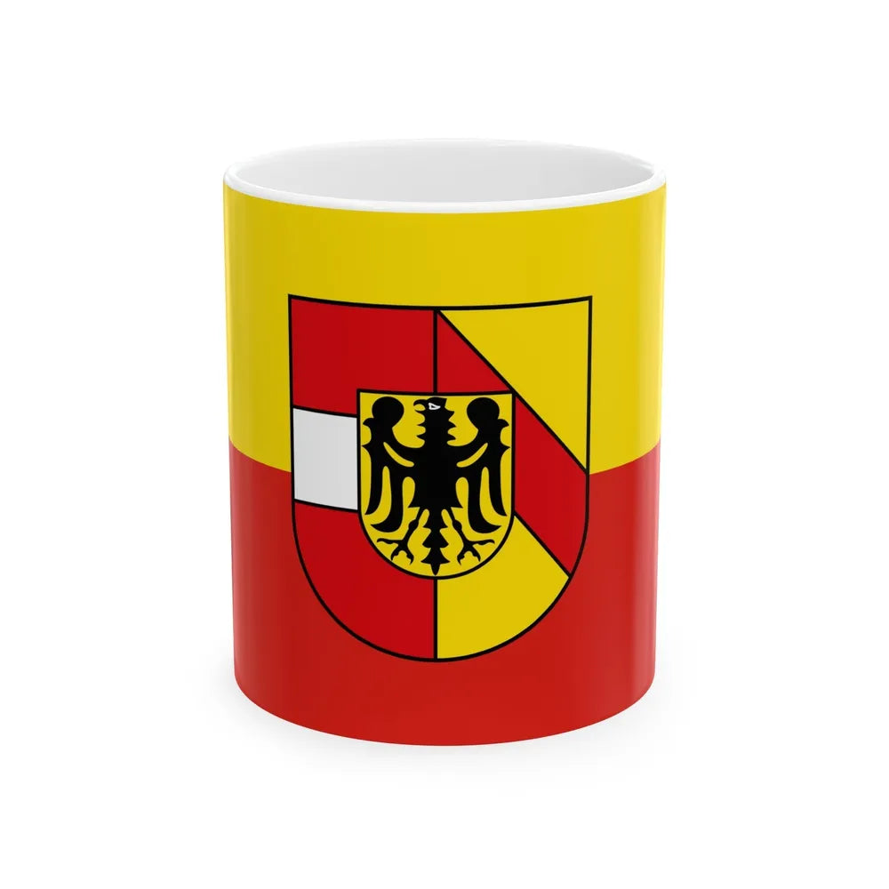 Flag of Breisgau Hochschwarzwald Germany - White Coffee Mug-11oz-Go Mug Yourself