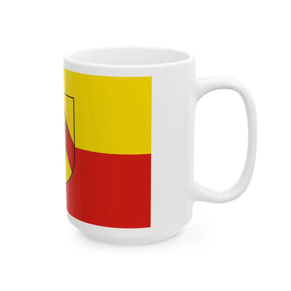 Flag of Breisgau Hochschwarzwald Germany - White Coffee Mug-Go Mug Yourself