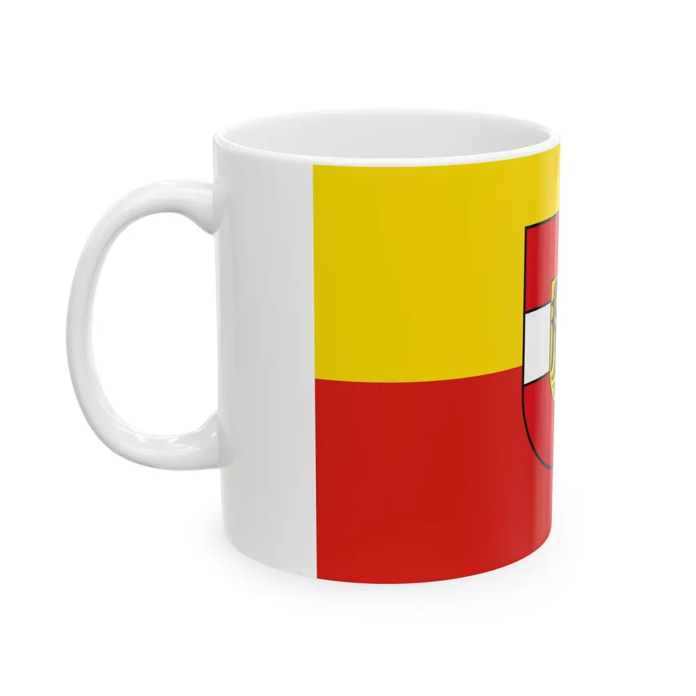 Flag of Breisgau Hochschwarzwald Germany - White Coffee Mug-Go Mug Yourself