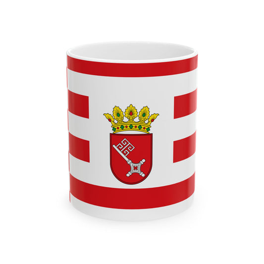 Flag of Bremen middle arms (Germany) White Coffee Mug-11oz-Go Mug Yourself