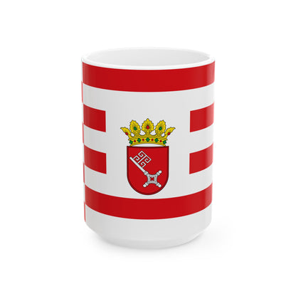Flag of Bremen middle arms (Germany) White Coffee Mug-15oz-Go Mug Yourself