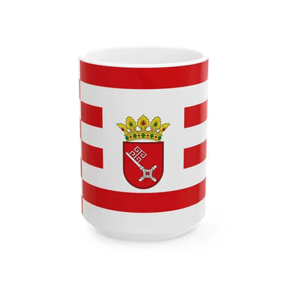 Flag of Bremen middle arms (Germany) White Coffee Mug 15oz - Go Mug Yourself