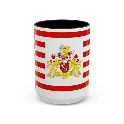 Flag of Bremen with flag arms Germany - Accent Coffee Mug 15oz Black - Go Mug Yourself