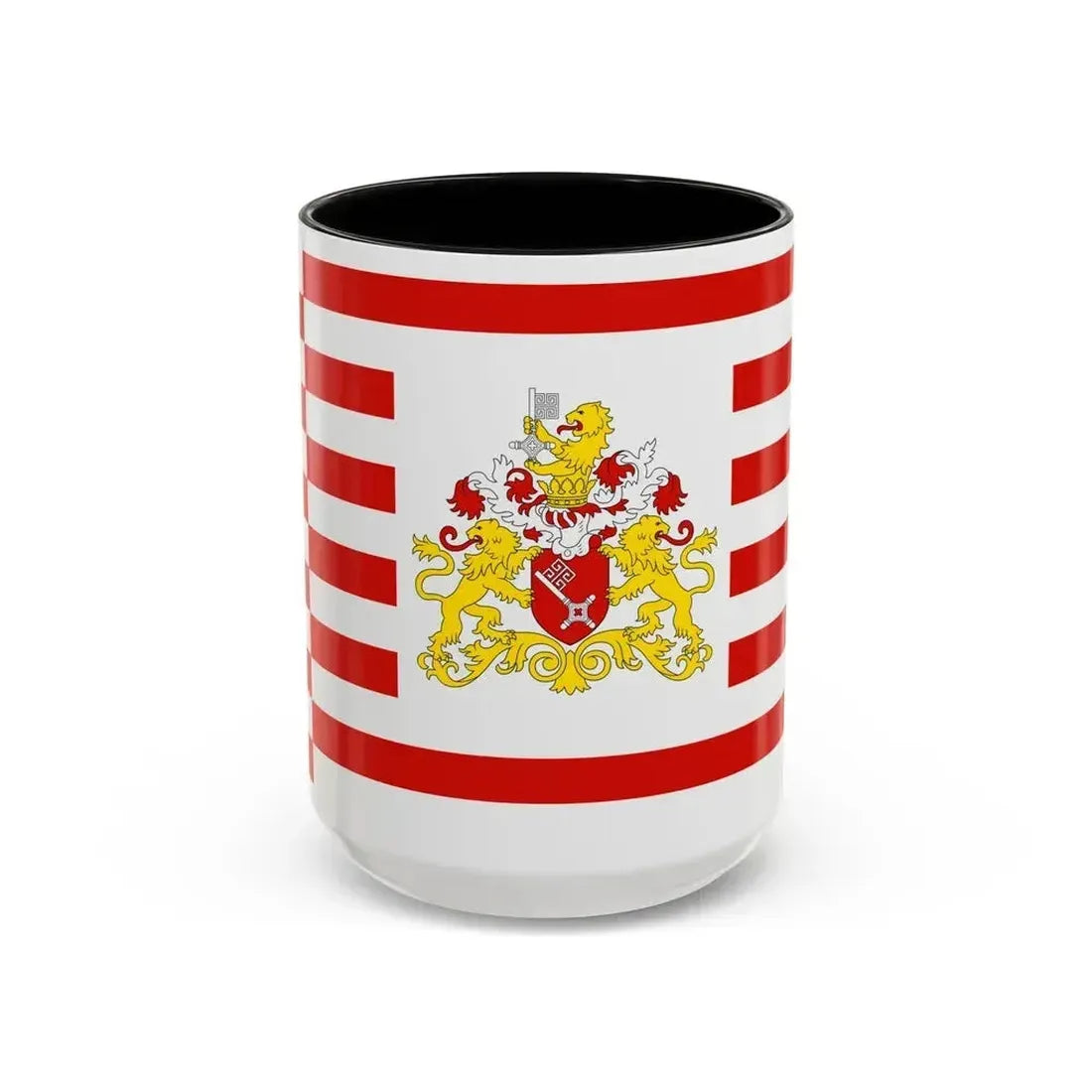 Flag of Bremen with flag arms Germany - Accent Coffee Mug 15oz Black - Go Mug Yourself