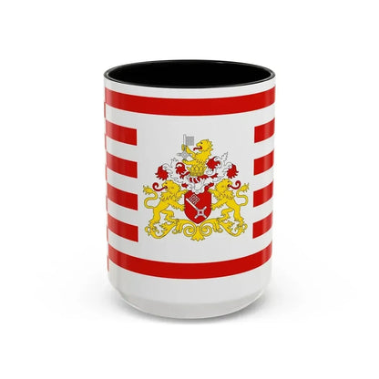 Flag of Bremen with flag arms Germany - Accent Coffee Mug 15oz Black - Go Mug Yourself