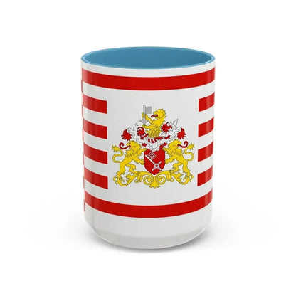 Flag of Bremen with flag arms Germany - Accent Coffee Mug 15oz Light Blue - Go Mug Yourself