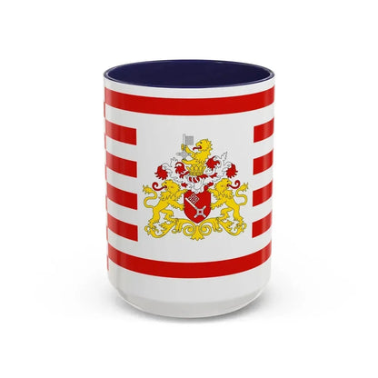 Flag of Bremen with flag arms Germany - Accent Coffee Mug 15oz Navy - Go Mug Yourself