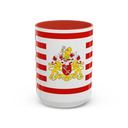 Flag of Bremen with flag arms Germany - Accent Coffee Mug 15oz Red - Go Mug Yourself