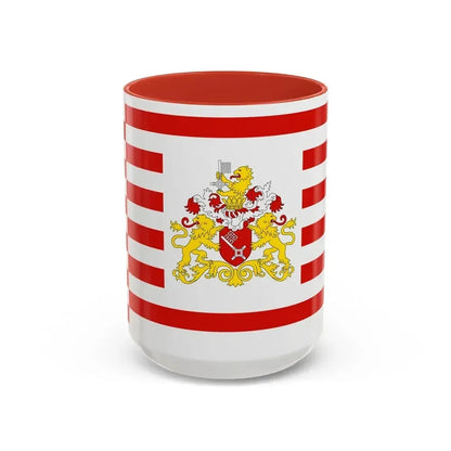 Flag of Bremen with flag arms Germany - Accent Coffee Mug 15oz Red - Go Mug Yourself