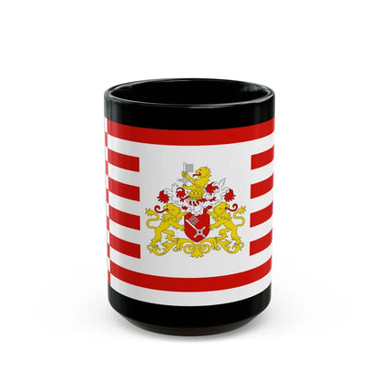 Flag of Bremen with flag arms Germany - Black Coffee Mug-15oz-Go Mug Yourself