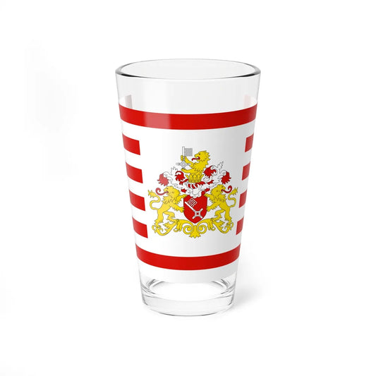 Flag of Bremen with flag arms Germany - Pint Glass 16oz-16oz-Go Mug Yourself