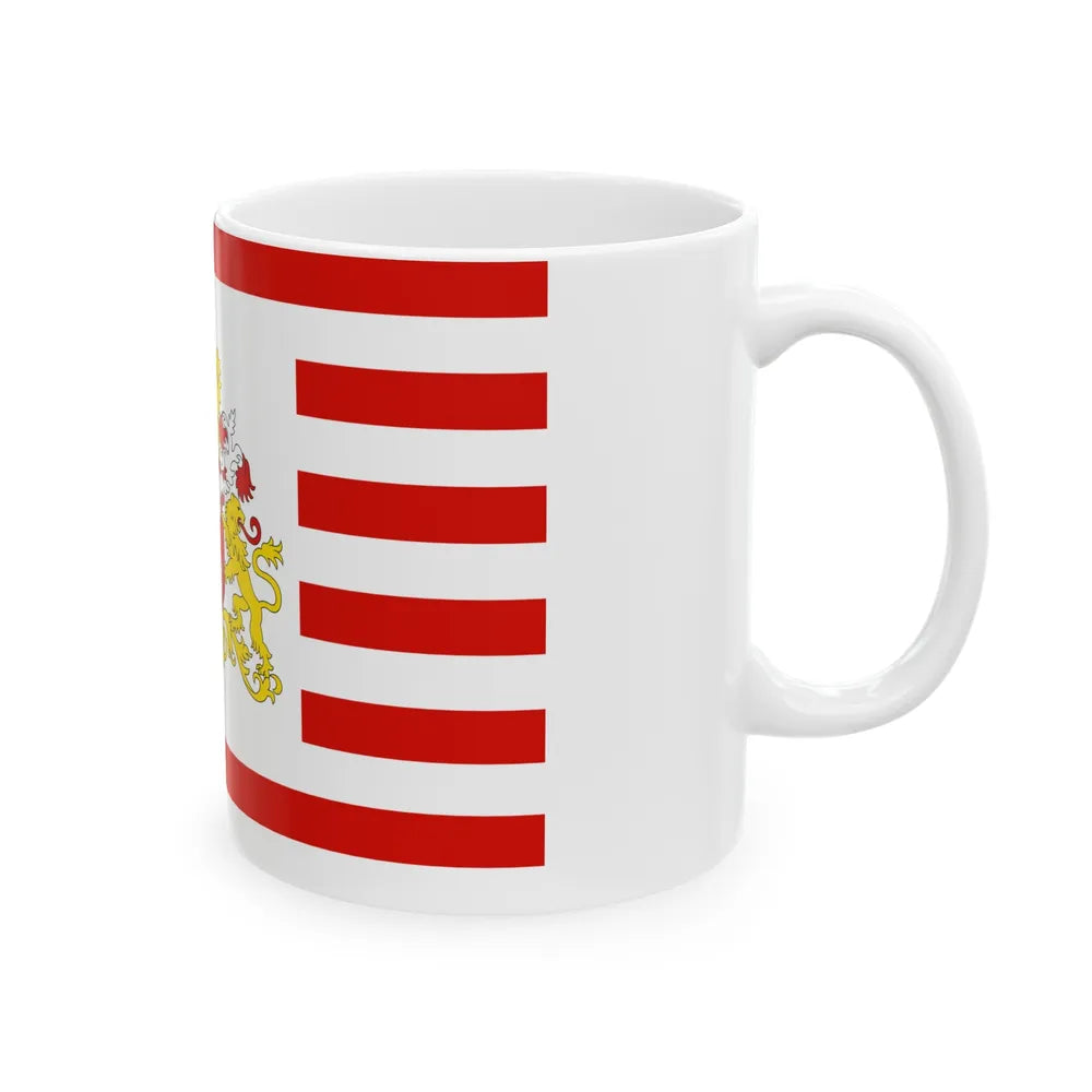 Flag of Bremen with flag arms Germany - White Coffee Mug-Go Mug Yourself