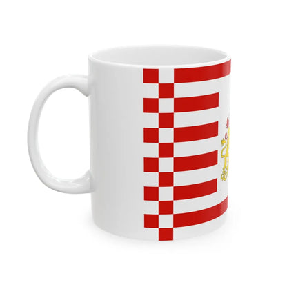 Flag of Bremen with flag arms Germany - White Coffee Mug-Go Mug Yourself