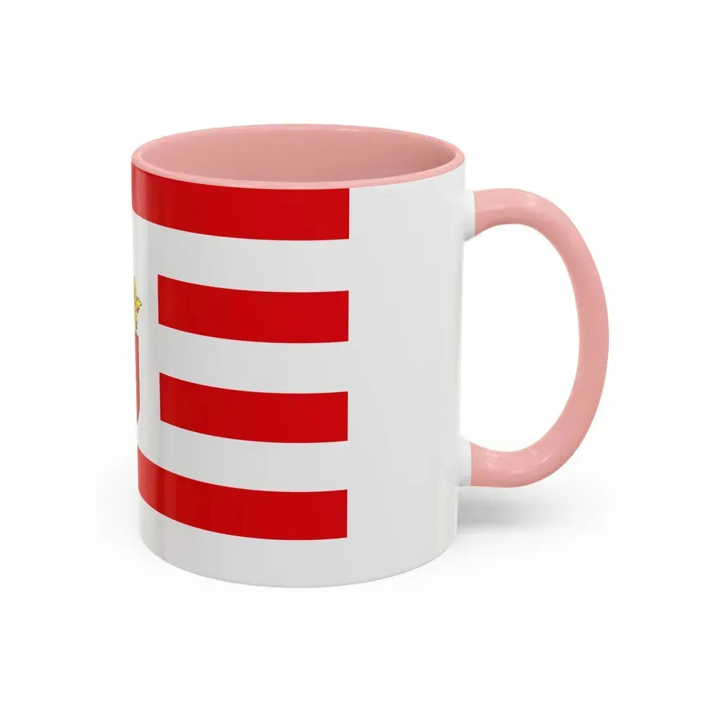 Flag of Bremen with middle arms Germany - Accent Coffee Mug - Go Mug Yourself