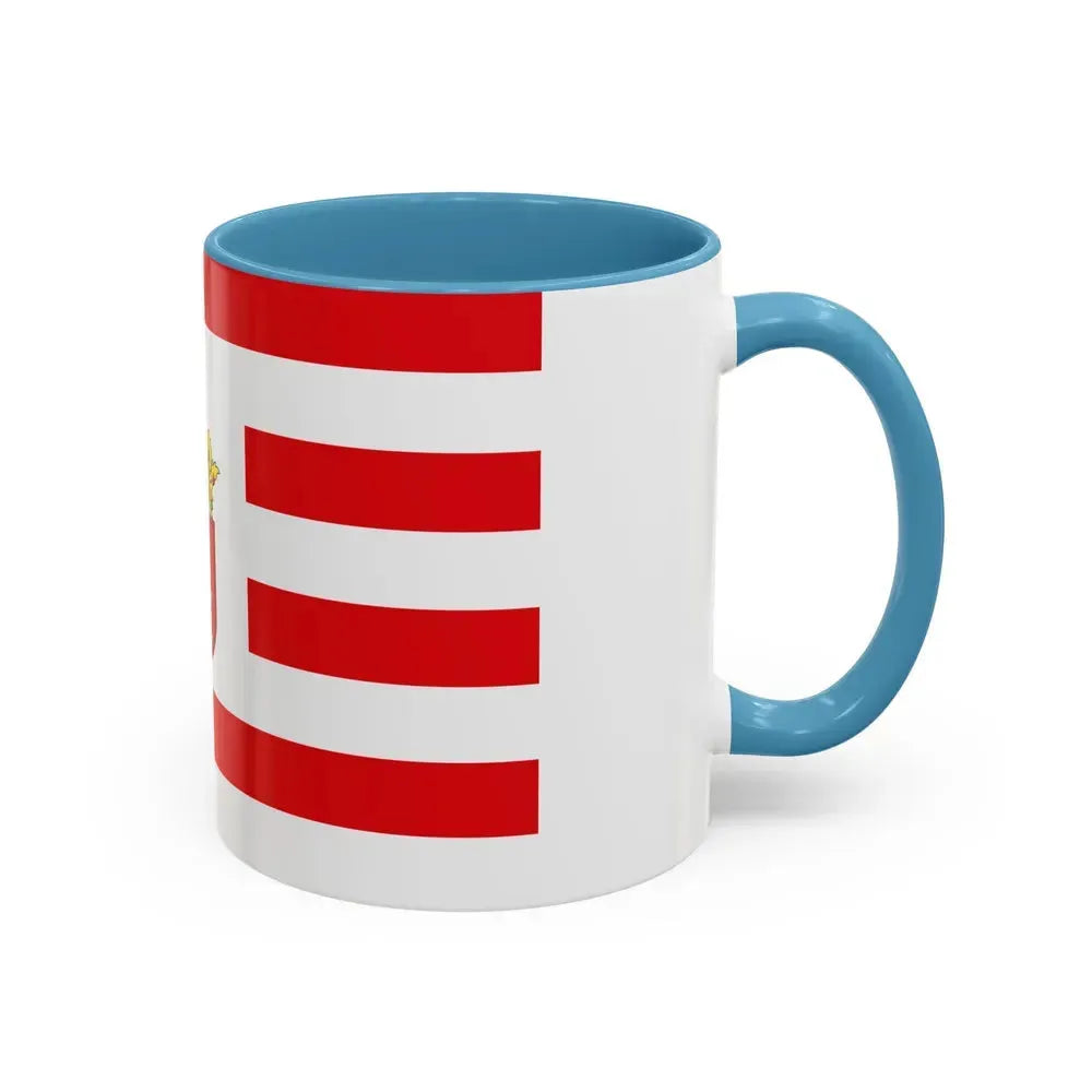 Flag of Bremen with middle arms Germany - Accent Coffee Mug - Go Mug Yourself
