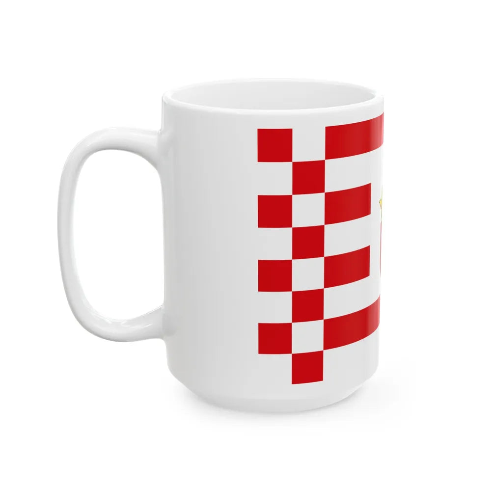 Flag of Bremen with middle arms Germany - White Coffee Mug-Go Mug Yourself