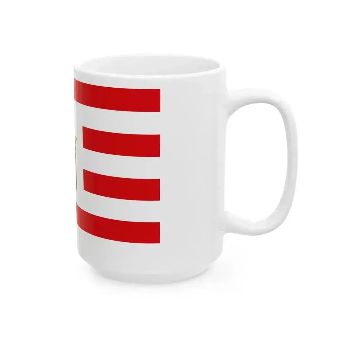 Flag of Bremen with middle arms Germany - White Coffee Mug - Go Mug Yourself