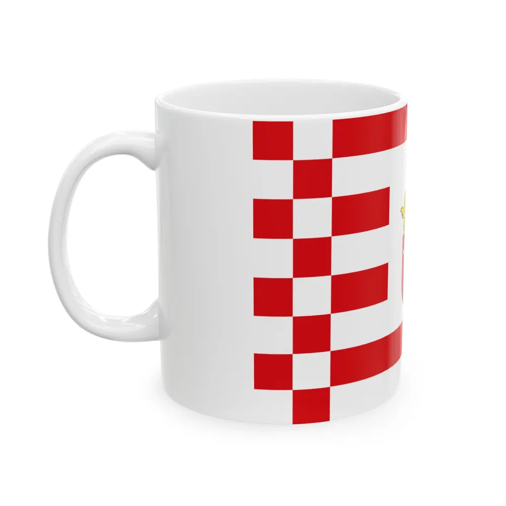 Flag of Bremen with middle arms Germany - White Coffee Mug-Go Mug Yourself