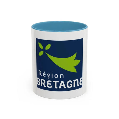 Flag of Bretagne France 2 - Accent Coffee Mug 11oz Light Blue - Go Mug Yourself