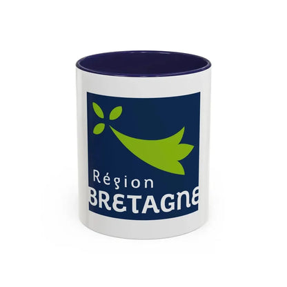Flag of Bretagne France 2 - Accent Coffee Mug 11oz Navy - Go Mug Yourself