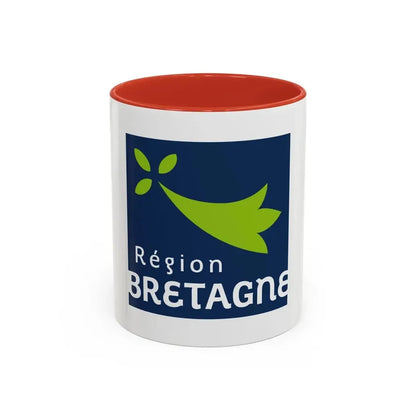 Flag of Bretagne France 2 - Accent Coffee Mug 11oz Red - Go Mug Yourself