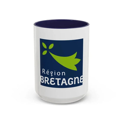 Flag of Bretagne France 2 - Accent Coffee Mug 15oz Navy - Go Mug Yourself
