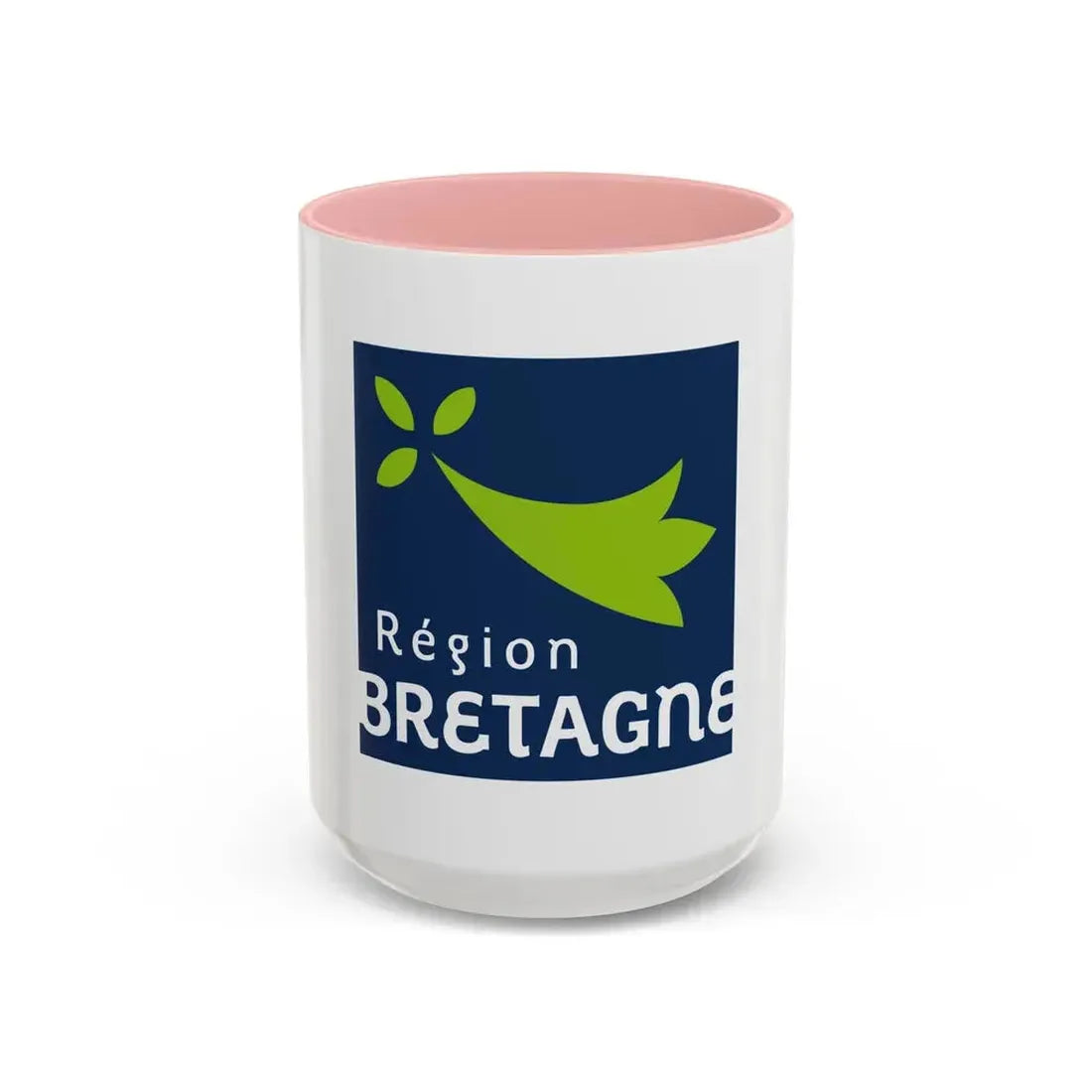 Flag of Bretagne France 2 - Accent Coffee Mug 15oz Pink - Go Mug Yourself