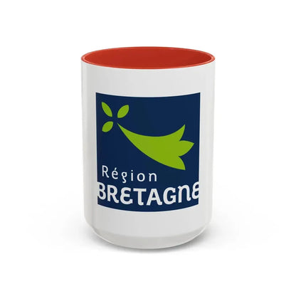 Flag of Bretagne France 2 - Accent Coffee Mug 15oz Red - Go Mug Yourself
