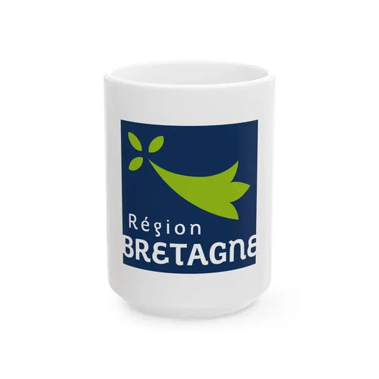 Flag of Bretagne France 2 - White Coffee Mug 15oz - Go Mug Yourself