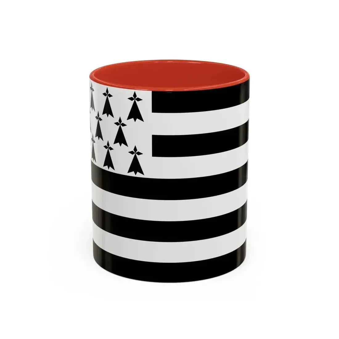Flag of Bretagne France - Accent Coffee Mug 11oz Red - Go Mug Yourself