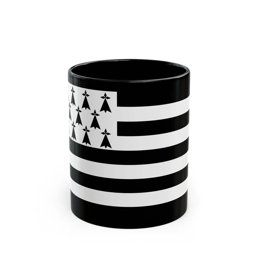 Flag of Bretagne France - Black Coffee Mug-11oz-Go Mug Yourself