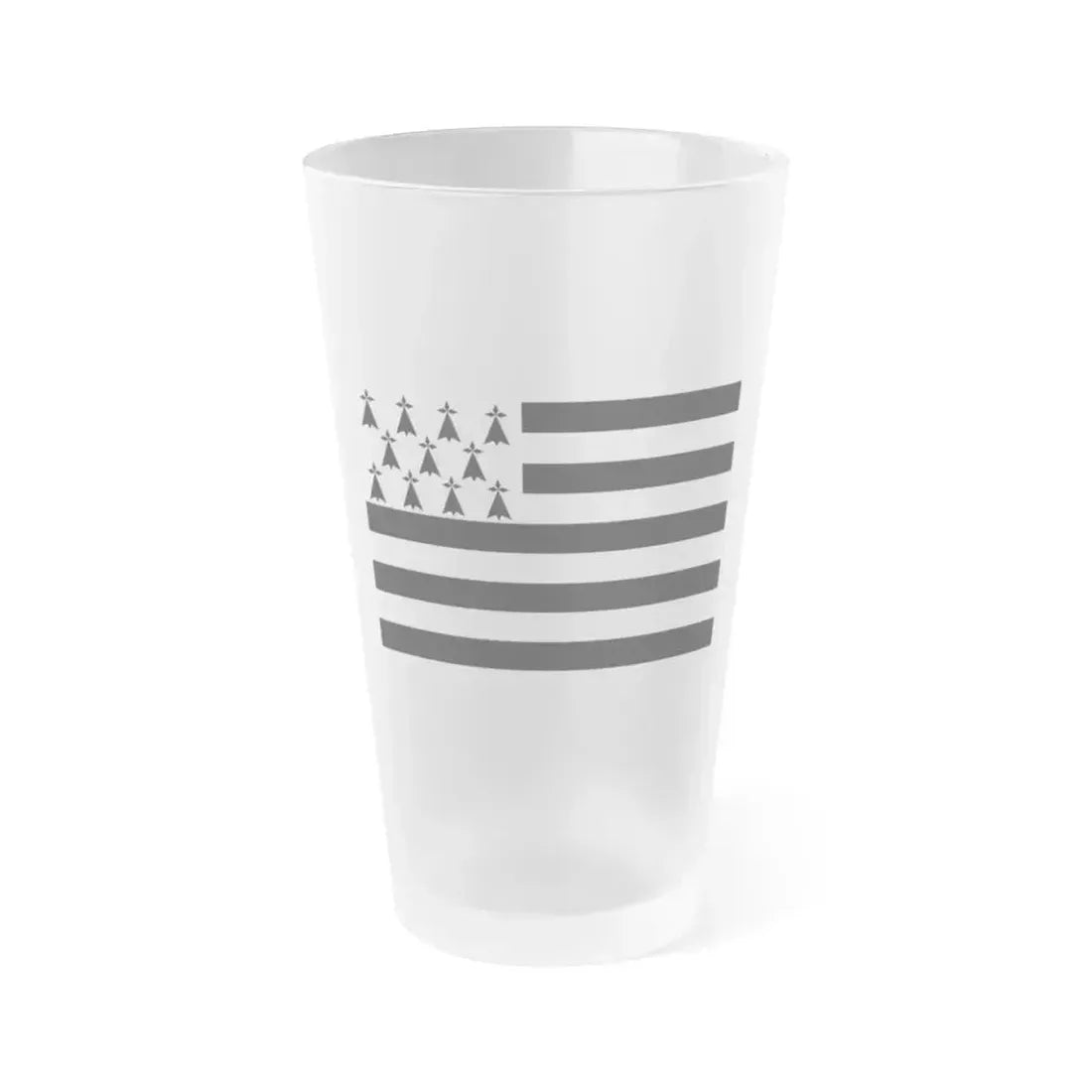 Flag of Bretagne France - Frosted Pint Glass 16oz 16oz Frosted - Go Mug Yourself