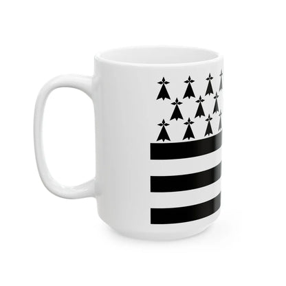 Flag of Bretagne France - White Coffee Mug-Go Mug Yourself