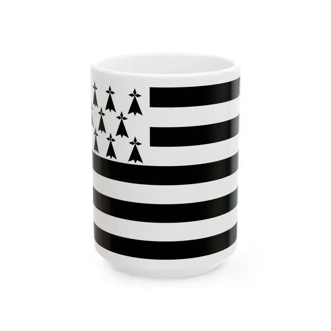 Flag of Bretagne France - White Coffee Mug - Go Mug Yourself