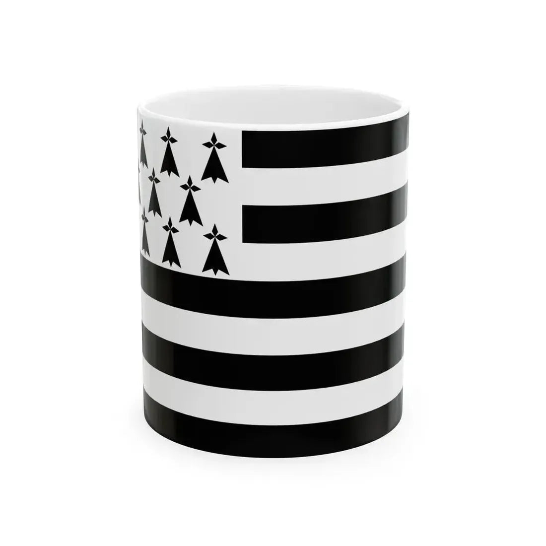 Flag of Bretagne France - White Coffee Mug - Go Mug Yourself