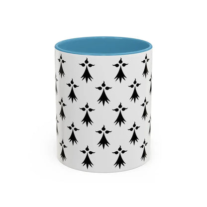 Flag of Bretagne3 France - Accent Coffee Mug 11oz Light Blue - Go Mug Yourself