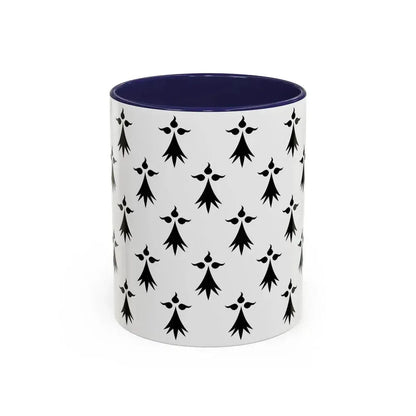 Flag of Bretagne3 France - Accent Coffee Mug 11oz Navy - Go Mug Yourself