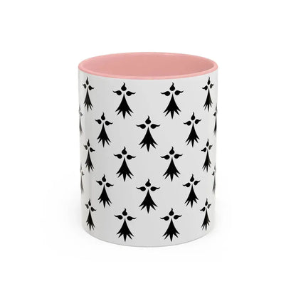 Flag of Bretagne3 France - Accent Coffee Mug 11oz Pink - Go Mug Yourself