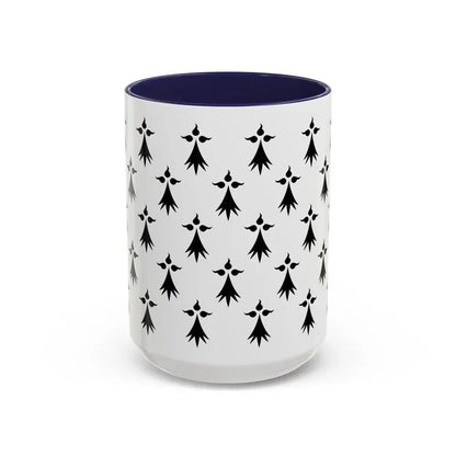 Flag of Bretagne3 France - Accent Coffee Mug 15oz Navy - Go Mug Yourself