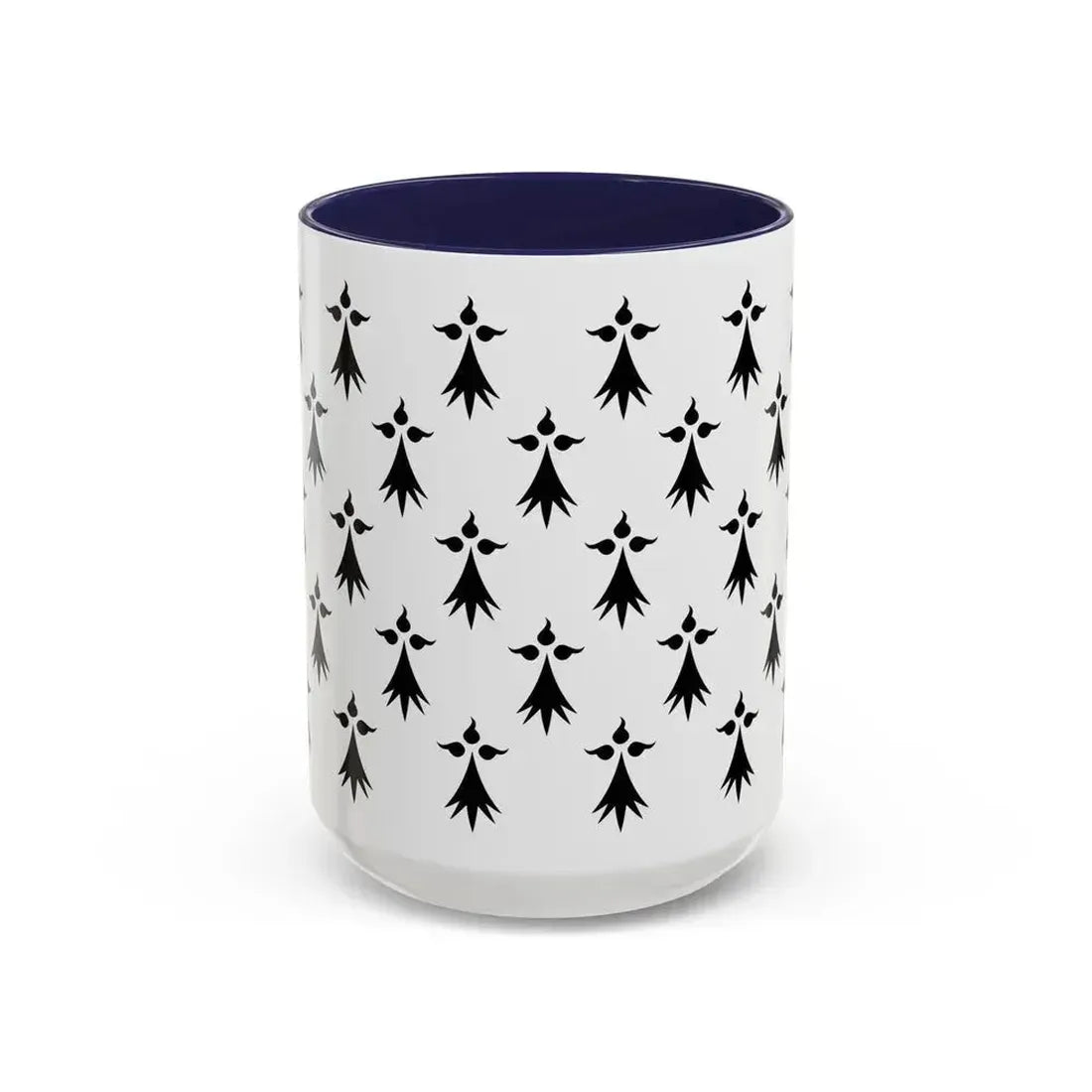 Flag of Bretagne3 France - Accent Coffee Mug 15oz Navy - Go Mug Yourself