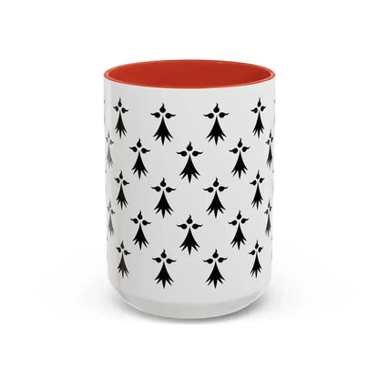 Flag of Bretagne3 France - Accent Coffee Mug 15oz Red - Go Mug Yourself