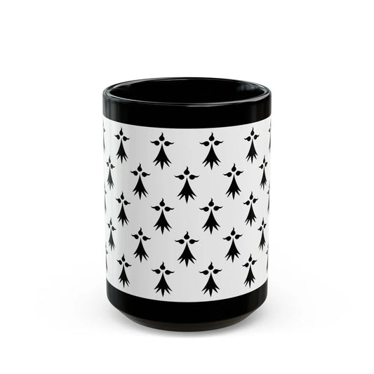 Flag of Bretagne3 France - Black Coffee Mug-15oz-Go Mug Yourself