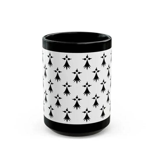 Flag of Bretagne3 France - Black Coffee Mug 15oz - Go Mug Yourself